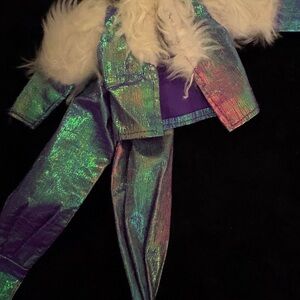 ✨ Vintage Iridescent Barbie Doll Snow Sledding Fashion Outfit ✨
